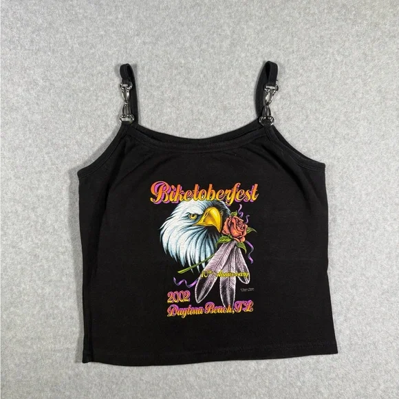 Vintage Biketoberfest 2002 Graphic Tank Top with built in bra US Women’s Medium - Picture 1 of 6